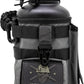 Iron Infidel Battle Bottle - Half Gallon Water Bottle Insulated, 64 oz Stainless Steel Water Jug with Paracord Handle - Gym Flask for Men with Rugged Sleeve for Storage (Betsy Ross 2 Liter)