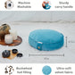 Mindful & Modern Velvet Meditation Cushion | Luxe Zafu Yoga Floor Pillow Seat | Posture Support | Buckwheat Hull Filled | Large Round Cushion with Removable Washable Cover + Carry Handle | Color Teal