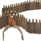 Hamster Toys, Flexible Hamster Wooden Bridge, 11.8In Hamster Fence, Hamster Cage Decor and Platforms, Hamster Cage Accessories(19.69In)