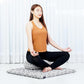 Leewadee Meditation Cushion Set – 1 Round Zafu Meditation Pillow and 1 Square Roll-Up Zabuton Meditation Mat, Pillows Bundle Filled with Kapok