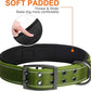 Fida Heavy DutyDog Collar for Large Dogs, Ultra Comfortable Soft Neoprene Padded, Adjustable Reflective Nylon Pet Collar with Durable Metal Belt Buckle for Extra Large Breeds(XL, Green)