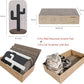 4 Pcs Cat Scratcher Wall Mounted Scratch Pad +Cat Scratcher Box Door Cat Nail File Scratcher for Wall Modern Cute Cardboard Vertical Cat Scratching Post, Furniture Protector
