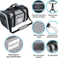 Airline Approved Pet Carrier, Large Soft Sided Pet Travel TSA Carrier 4 Sides Expandable Cat Collapsible Carriers with Removable Fleece Pad and Pockets for Cats Dogs and Small Animals