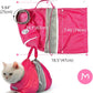 Cinf Cat Bathing Bag, Breathable Mesh Anti Scratch Adjustable Cat Grooming Bag for Nail Trimming, Bathing Soft Cat Washing Bag(Pink) M