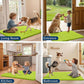 Smiry Dog Door Mat for Muddy Paws 36x24, Absorbs Moisture and Dirt Doormat, Non-Slip Washable Quick Dry Chenille Front Door Mat Indoor Entrance, Entryway Carpet for Inside Floor, Bright Green