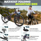 26 Inch Folding Mountain Bike, 21 Speed Full Suspension Bicycle with High-Carbon Steel, Dual Disc Brake Non-Slip Quick Release tire Folding Bicycle for Adults/Men/Women