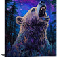 Bear Forest Wall Art Canvas Fantastic Animal Wall Decor Prints Framed Painting Pictures Gifts Artwork for Bathroom Kitchen 16"x20"