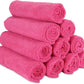 Arkwright Microfiber Gym Towel - Pack of 12 - Super Soft, Quick Dry Workout Sweat Towels, 300 GSM Lightweight & Absorbent for Sports, Working Out, Yoga, and Spa, 16 x 27 in, Hot Pink