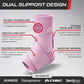 Sleeve Stars Ankle Brace for Women & Men, Ankle Wrap for Sprained Ankle, Compression Sleeve for Plantar Fasciitis Relief, Easy Customizable Support: w/ Removable Strap (Single/M:10"-12"/Baby Pink)