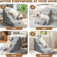 Dog Ramp and Stair for Bed 16" H-20 H,3-Step Cat Stair for Sofa and Chair,4-Step Dog Ramp for High Bed and Window,Durable Nonslip Fabric Cover for Indoor (Light Grey-20 H, Pet Friendly, 4)