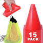 Cones for Sports Training, 7 Inches Tall & Visible, Durable and Easy to Handle Sports Cones, Ideal for All Kinds of Training Cones Activities and Field Practice Sport