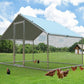 1.26’’ Large Metal Chicken Coop Walk in, Chicken Pen for Chickens, Outdoor Chicken Runs Coops Dog Kennel, Spire Roofed Chicken Runs for Yard with Anti-Ultraviolet Cover(9.8’Lx6.6’Wx6.4’H)