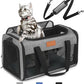 PETUX TSA Approved Pet Carrier in Cabin, 17"x11"x9.5" Soft Cat Carriers for Small Cat up to 12 lb and Puppy up to 10 lb, Top Open Portable Pet Carrier Airline Approved for Travel and Vet Visit (Grey)