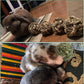 6 Pcs Bunny Timothy Grass Ball Natural Chew Toy Woven Chewing Toys Rabbit Molar Small Animals Teeth Grinding Suitable for Hamster Totoro Gerbils Guinea Pig Squirrel