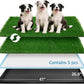Dog Grass pad with Tray,41”x 26.8” Indoor Dog Potty with 2 Packs Replacement Artificial Fake Grass-5 Packs Disposable Puppy Pads,for Puppy Training Apartment, Outdoor Use