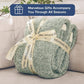 NEXHOME PRO Twin Size Super Soft Throw Blankets for Couch, Cozy Blankets Reversible Warm Knit Blanket for Women, Fuzzy Plush Lightweight Throws for Sofa, Bed, Picnic, Sage Green White, 60 x 80 inches