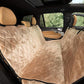 Plush Paws Products Velvet Rear Car Seat Protector w/Hammock | Washable & Waterproof Back Seat Dog Cover for Car, Truck, & SUV | Nonslip, Tear Resistant Pet Seat Cover | X-Large Desert Sand