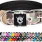TSPRO Tactical Dog Collar 1.25 Inch Wide Thick Dog Collars with Heavy Duty Metal Buckle, Durable, Strong, Adjustable for Small Dogs (Military Green S)