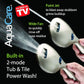 Hotel Spa AquaCare As-Seen-On-TV High Pressure 48-setting Rain & Handheld 3-way Shower Head Combo - Anti-clog Nozzles/Tub, Tile & Pet Power Wash/Extra Long 6 ft. Hose/Satin Nickel Finish