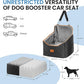 Dog Car Seat for Small Dogs - Puppy Car Seat with Safety Strap & Waterproof Padding, Portable Pet Carrier for Cars, Trucks & SUVs, Comfortable Elevated Bed for Pets Up to 35lbs (Black/Grey)