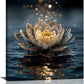 Zen Lotus Canvas Wall Art Mystical Lotus Bloom in Water Aesthetic Pictures Wall Decor Modern Meditation Spiritual Painting Print Framed Artwork Decorations Gifts for Yoga Spa Room Bathroom 20"x24"