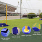 Volleyball Net Outdoor, Portable Volleyball Net Pole for Backyard, Badminton Net Set for Tennis with Wheels, Carry Bag,Volleybal/Badminton Poles & Net with Base Outdoor Training