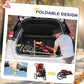 PawHut 3 Wheels Pet Stroller for Small and Medium Dogs, Foldable Cat Stroller Jogger with Adjustable Canopy, Safety Tether, Cushion, Storage Basket, Red