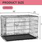 FDW Extra Large Dog Crate Dog Kennel Cage with Double Door,48 inch Folding Metal Wire Dog Cage with Removable Tray&Divider Panel,Pet Crate for Large Dogs,Black