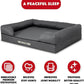 The Dog’s Bed Large Grey with Black Trim 36x27, Waterproof, Veterinary Grade Memory Foam, Pain Relief: Arthritis, Hip & Elbow Dysplasia, Post Surgery, Supportive, Washable Cover, Veterinary-Approved
