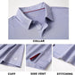 Mens Golf Shirt Moisture Wicking Dry Fit Performance Sport Short Sleeve Striped Golf Polo Shirts for Men