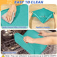 Silicone Pet Feeding Mat with Raised Edge for Food and Water, Dog Bowl Mats, Cat Bowls Placemat with High Lip for Floor Waterproof, Rubber Tray for Cats and Dogs 19 x 12 x0.7 Dark Turquoise