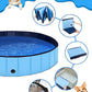 Foldable Dog Pool, Lexda Hard Plastic Shell Pet Swimming Pools for Large Dogs, Collapsible Plastic Pet Pool, Portable Bathing Tub for Dogs (79x12inch)