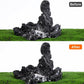 6-8 Inches Natural Seiryu Stone 4 PCS Aquarium Rocks for Aquascaping, Aquarium Landscaping, Terrariums, Fish Tank Decoration, Vivariums, Paludarium, Reptile and Amphibian Enclosures