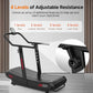 RUNOW Curved Treadmill with 4 Resistance Levels Non Motorized Manual Treadmill with LCD Display,Self Generated Air Runner for Home & Commercial Use 450LBS Capacity