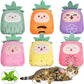 Cat Toys Pineapple with Natural Catnip Inside, Interactive Catnip Toys for Indoor Cats Kitten Kicker, Dental Kitty Chew Toy 6 Pack
