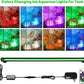 Bubbler Aquarium Fish Tank Decor: Submersible Aquarium Lighting with Oxygen Boost for Fish Lovers - Waterproof RGB Light Bar Bubble Wall for 30-35 Inch Saltwater Freshwater Fishes Tanks