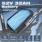 Ebike for Adults Electric, 52V 19.2Ah/32Ah, Peak 2000W/2500W E-Bike, 36/40MPH, 70 Miles/100Miles Long Range, Hydraulic Disc Brake, Off Road Snow Mountain E-Bike, 24"/26" Fat Tire Fast Electric Bicycle