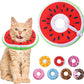 Cat Cone Collar Soft, Adjustable Cat Recovery Collars Kitten Cones to Stop Licking, Cute Donut E Collar After Surgery, Anti-Lick Wound Healing Elizabethan Collar for Kittens (Watermelon, Small)