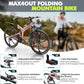 26 Inch Folding Mountain Bike, 21 Speed Full Suspension Bicycle with High-Carbon Steel, Dual Disc Brake Non-Slip Quick Release tire Folding Bicycle for Adults/Men/Women