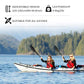 Adjustable Kayak Paddle with Carbon Shaft and PP Blade Available in 220-230/220-240/230-250cm Floating Lightweight Kayak Oars with Original Pattern