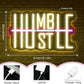 HUSTLE Neon Signs for Wall Decor USB Powered With Dimmable LED Neon Lights for Bedroom Man Cave Dorm Gym Room Office Room Humble Led Neon Light Sign for Party Decorations 5v (16.14 "X9.84")