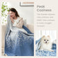 Snuggle Sac Blue Blanket Twin Size for Bed and Sofa, Reversible Super Soft Blankets Warm Cozy Knit Blankets Fuzzy Plush Lightweight for Couch, Picnic, Ombre Blue, 60x80 inches