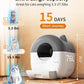 Self Cleaning Litter Box,76L Automatic Cat Litter Box Self Cleaning with APP Control,Low Noise,Safety Protection,Roll Garbage Bags,Deodorizer and Cleaning Brush for Multiple Cats
