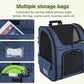Pecute Pet Carrier Backpack, Large Cat Carrier Backpack, Expandable Cat Backpack with Breathable Mesh for Medium Large Cats, and Small Dogs, Dog Backpack Carrier for Travel Hiking Blue