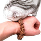 Natural Silvervine Gall Fruit Cat-Attracting Bracelet,Interactive Cat Toy for Relaxing and Teething, Catnip Alternative (Small Gall Fruit)