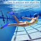 Gintenco Swim Fins, Kids Swim Training Fins for Lap Swimming, Travel Size Flippers with Mesh Bag, Silicone Swimming Fins for Kids Teens Adults Women Men