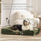 Bedsure XL Orthopedic Dog Bed for Extra Large Dogs - Washable XLarge Dog Cat Bed Waterproof, Comfort Dogs Couch Sofa with Washable Removable Cover, Pet Bed with Nonskid Bottom, Moss Green, 42"