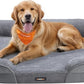 Feandrea Dog Bed, Large Orthopaedic Dog Sofa Bed, 42 x 30 x 7 Inches, Egg Crate Foam, Waterproof Liner, Raised Edges, Removable and Machine Washable Cover, Non-Slip, Light Gray UPGW283G01