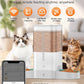 HoneyGuaridan 5L Automatic Cat Feeder for Two Cats, 2.4G WiFi Enabled Smart Feed Pet Feeder with Slow Feeder Bowl,APP Control Dispenser, Dual Power Supply,Desiccant Bag,10s Meal Call White