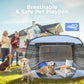 EighteenTek XLarge Popup Portable Dog Houses, 5.3'x4'H Assembly-Free Gazebo-Style Dog Cot Cat Playpen Screen Pet Tent Sun Shade Shelter Dog Bed with Canopy for Outdoor, Anti-Bugs with Leakproof Bottom